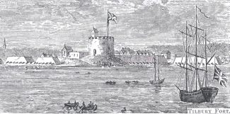 Tilbury Fort showing the old 