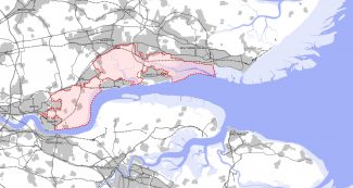 The area covered by the Pathways to the Marshes project | Pathways to the Marshes