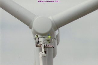 Working on the wind turbines Working on the wind turbines | from John Smith